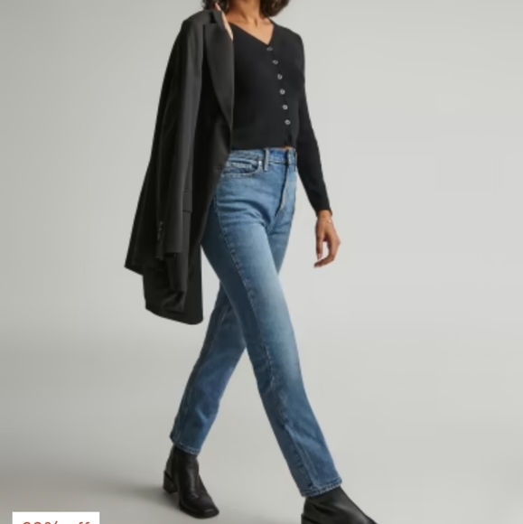 EVERLANE the original cheeky jean BLUE 26 cropped - Picture 2 of 12